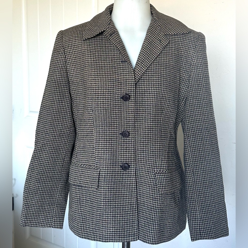 Talbots houndstooth blazer